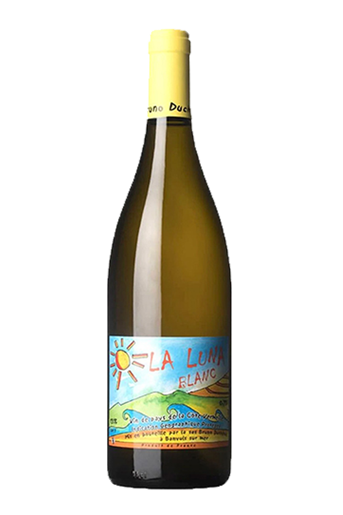 Vinflaska med Wine Trade på etiketten.
